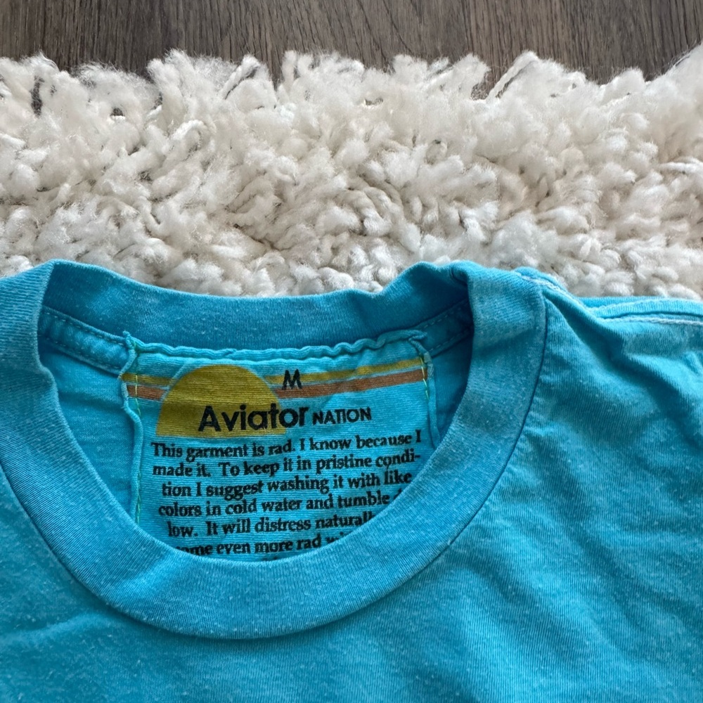 Aviator Nation Blue Graphic T-Shirt - Picture 2 of 3